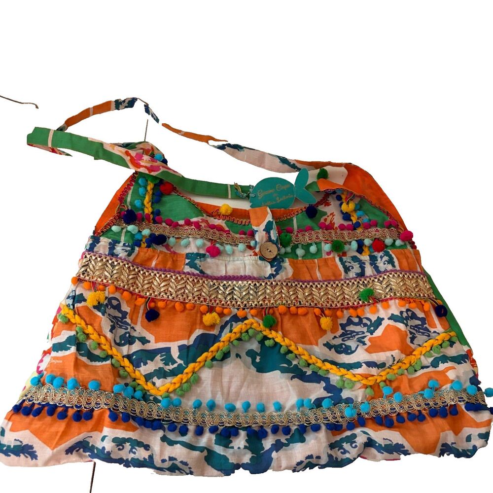 Antica Santoria By Giacomo Cinque Hobo Bag Boho Colorful Women's NWT
